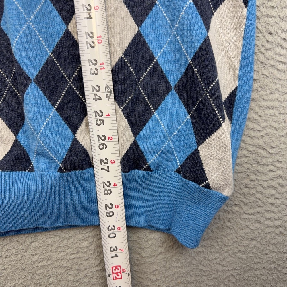 Greg Norman Sweater Vest Mens XL Argyle Quarter Zip Golf Ocean Course Kiawah - Picture 10 of 13